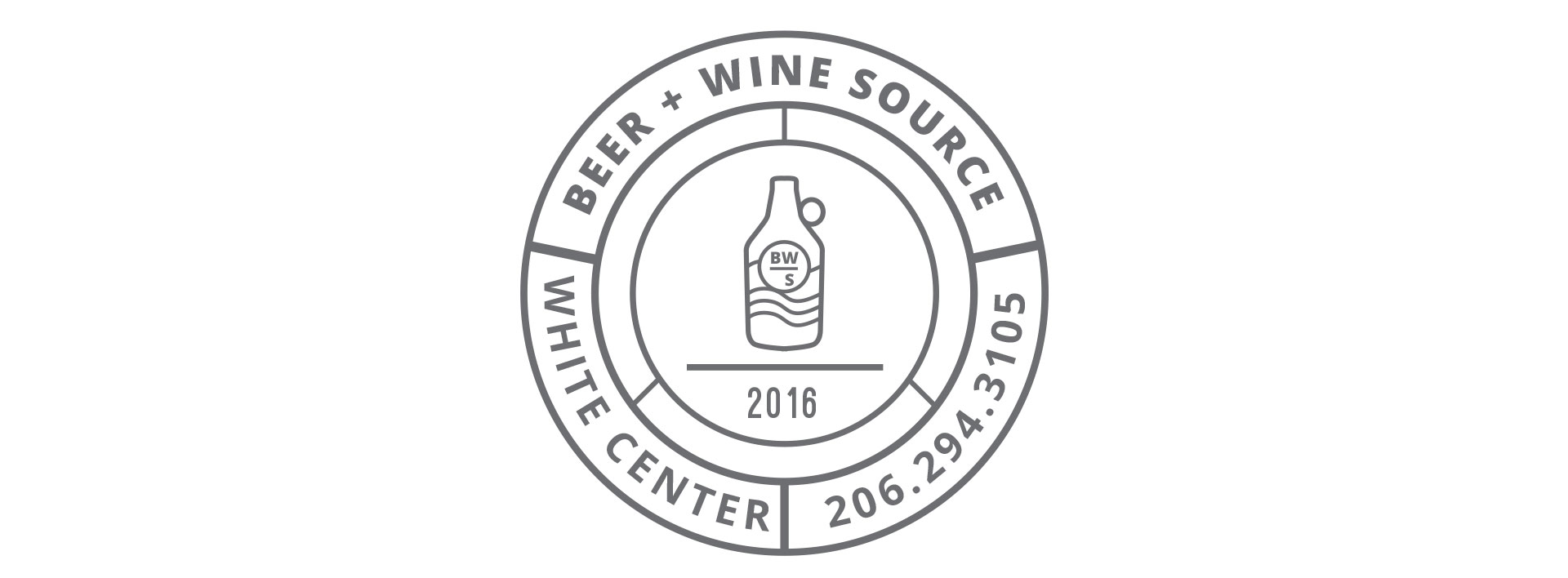 beer and wine source logo white center seattle