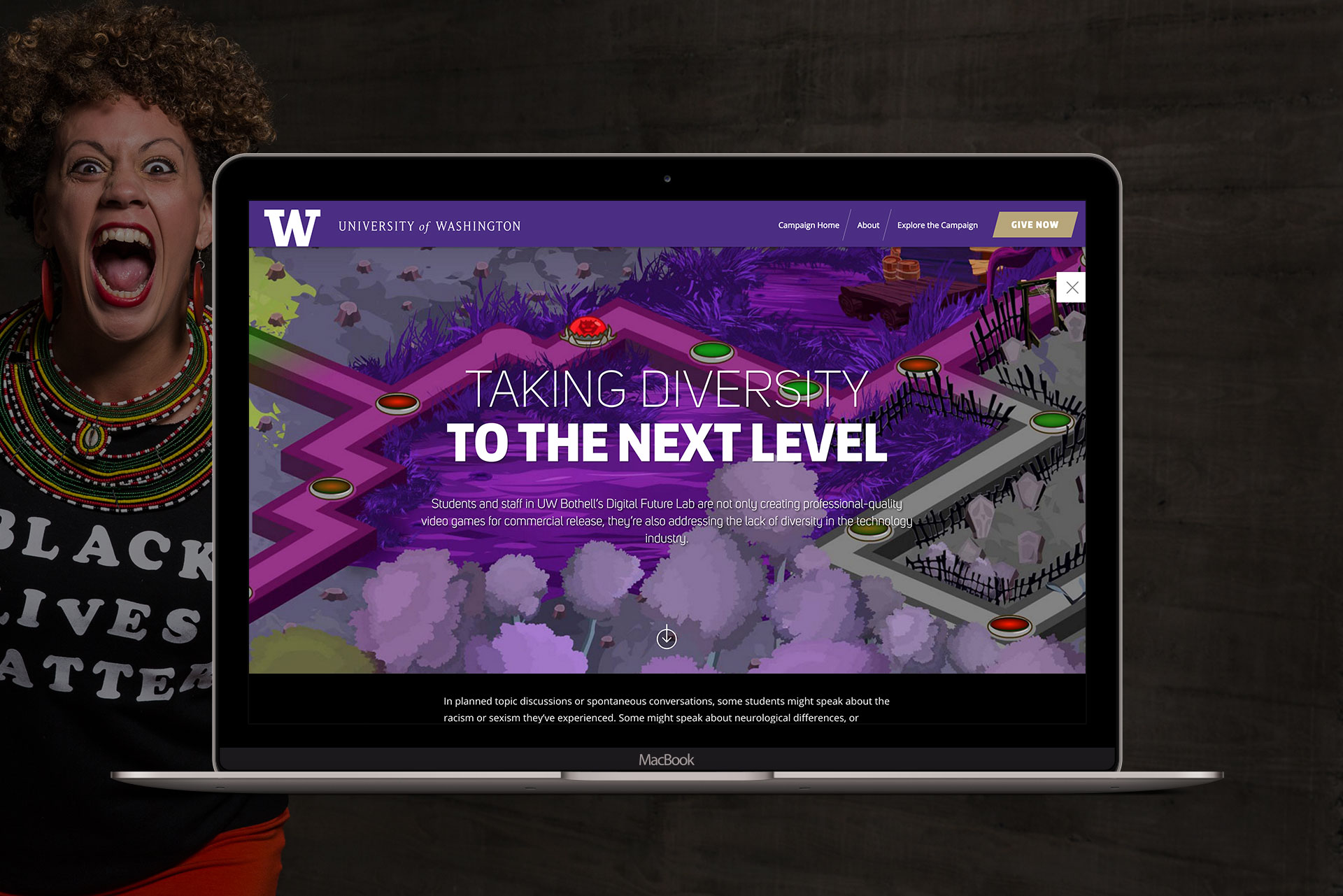 hawkbolt production website design mockup on mac